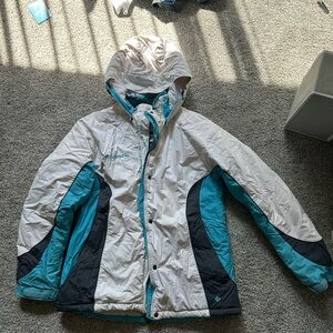 Columbia Teal and White Outdoor Jacket